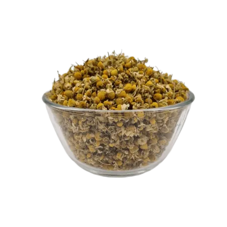 Europ. Kamillenblüten ganz für Pferde in Premium Qualität auf einem Teller