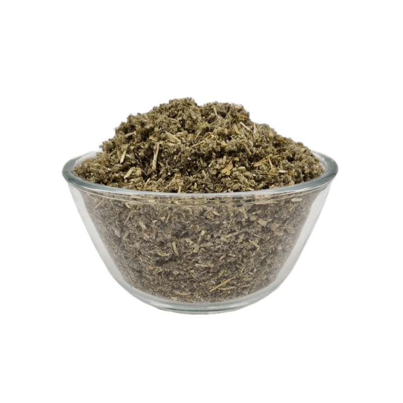 Weißer Andorn geschnitten in Premium Qualität für Pferde in einer Schale