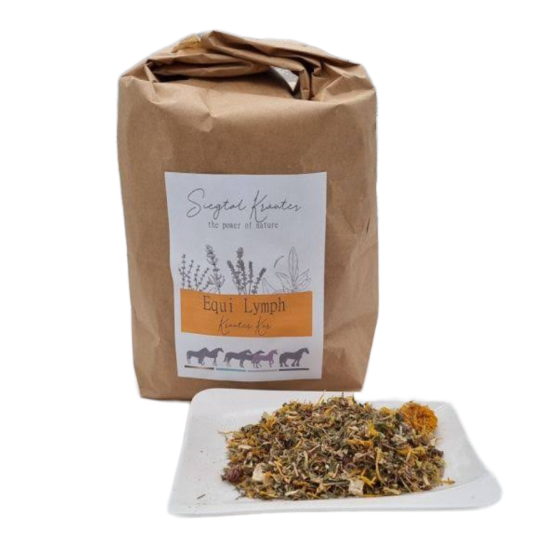 Equi Lymph Kräuter für Pferd mit Verkaufsverpackung
