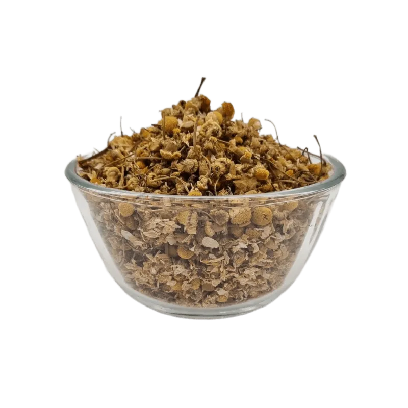 Europ. Kamillenblüten ganz für Pferde in Premium Qualität auf einem Teller