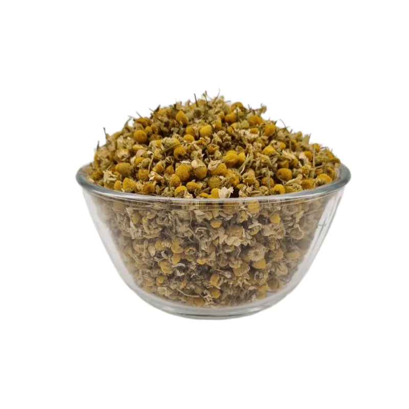 Europ. Kamillenblüten ganz für Pferde in Premium Qualität auf einem Teller