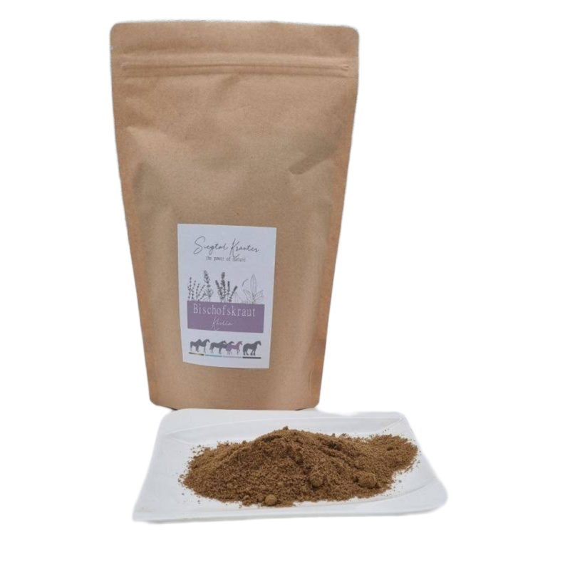 Khellafrucht Bischofskraut Pulver mit Verkaufsverpackung