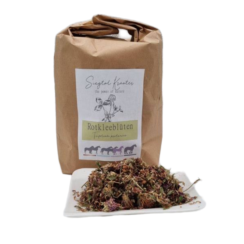 Rotkleeblüten ganz für Pferde mit Verkaufsverpackung