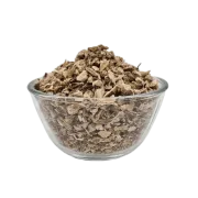 Siegtal Alantwurzel geschnitten fuer Pferde lose in einem Schälchen